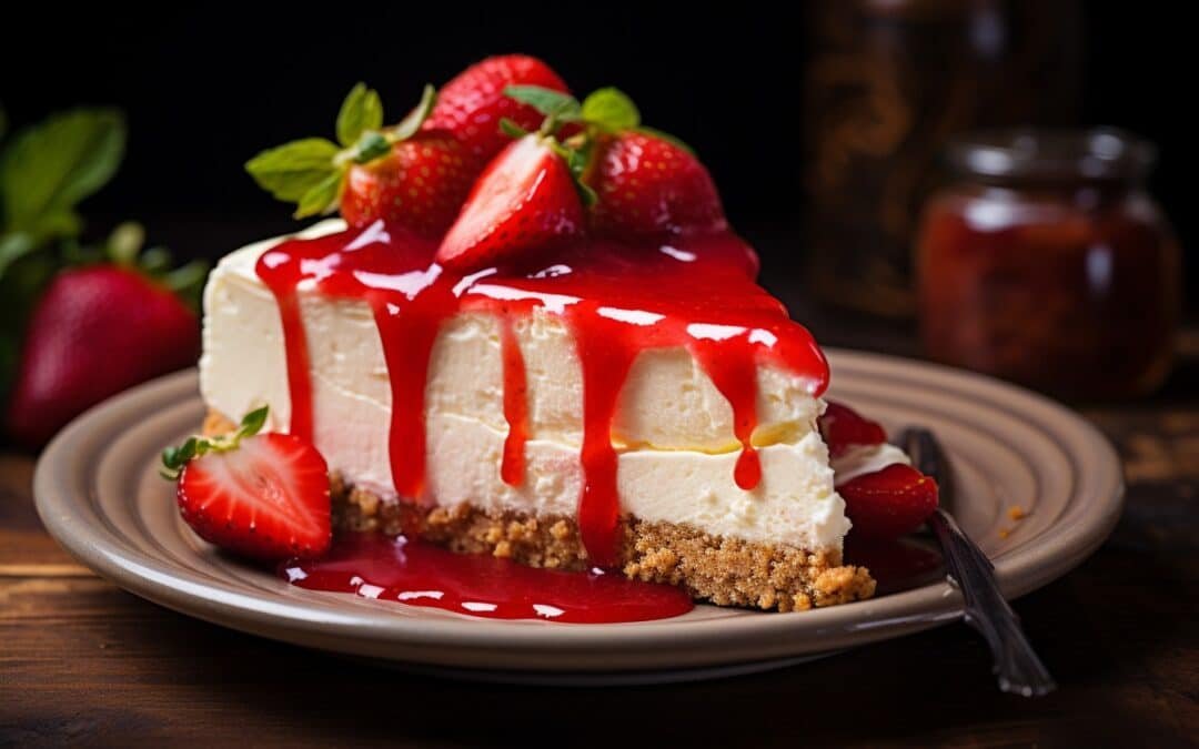 สตรอเบอรี่ชีสเค้ก สูตรและวิธีทำง่ายๆ ไม่ต้องใช้เตาอบ อร่อย ฟินมากๆ (No Bake Strawberry Cheesecake)
